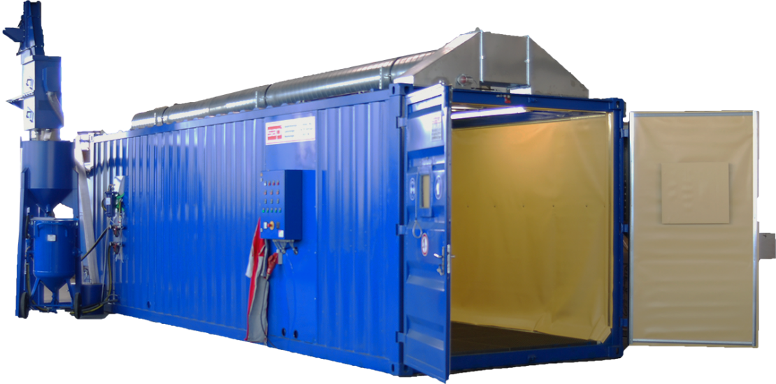 Sandblasting container Sandblasting technologies SAPI GmbH
